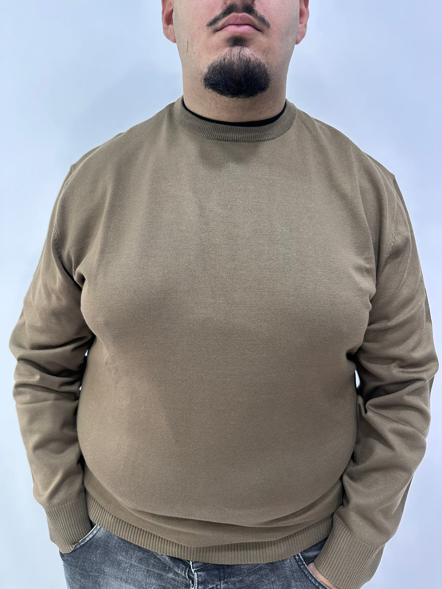 Maglione Giro Collo Tinta Unita