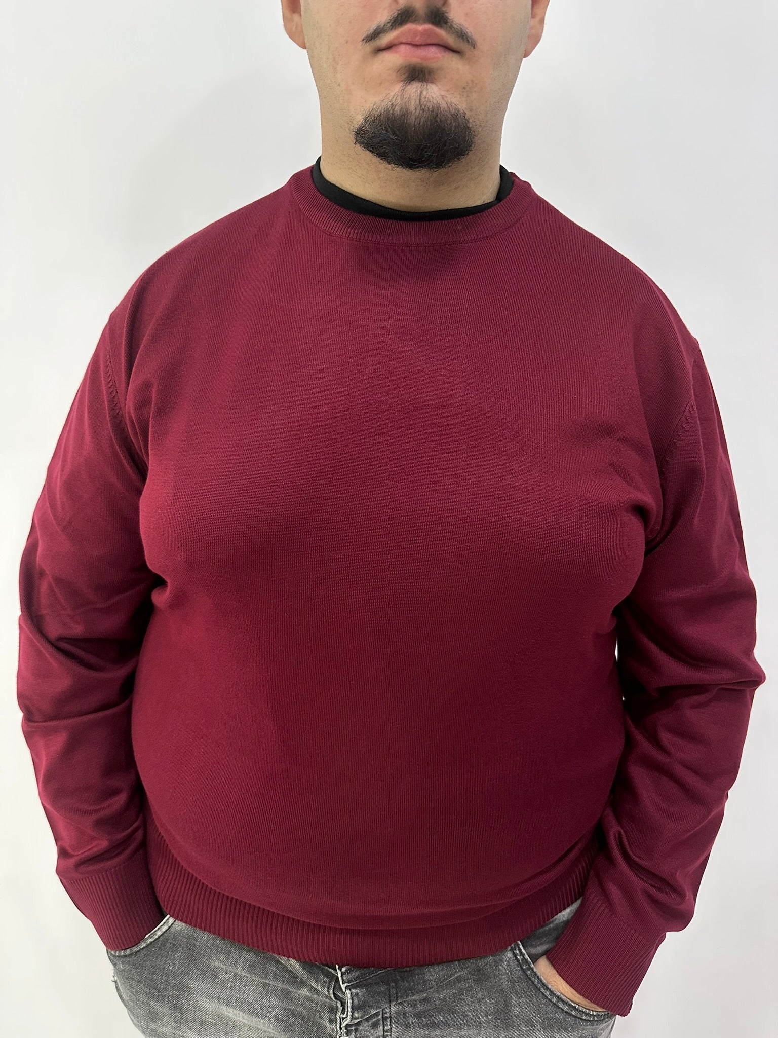 Maglione Giro Collo Tinta Unita