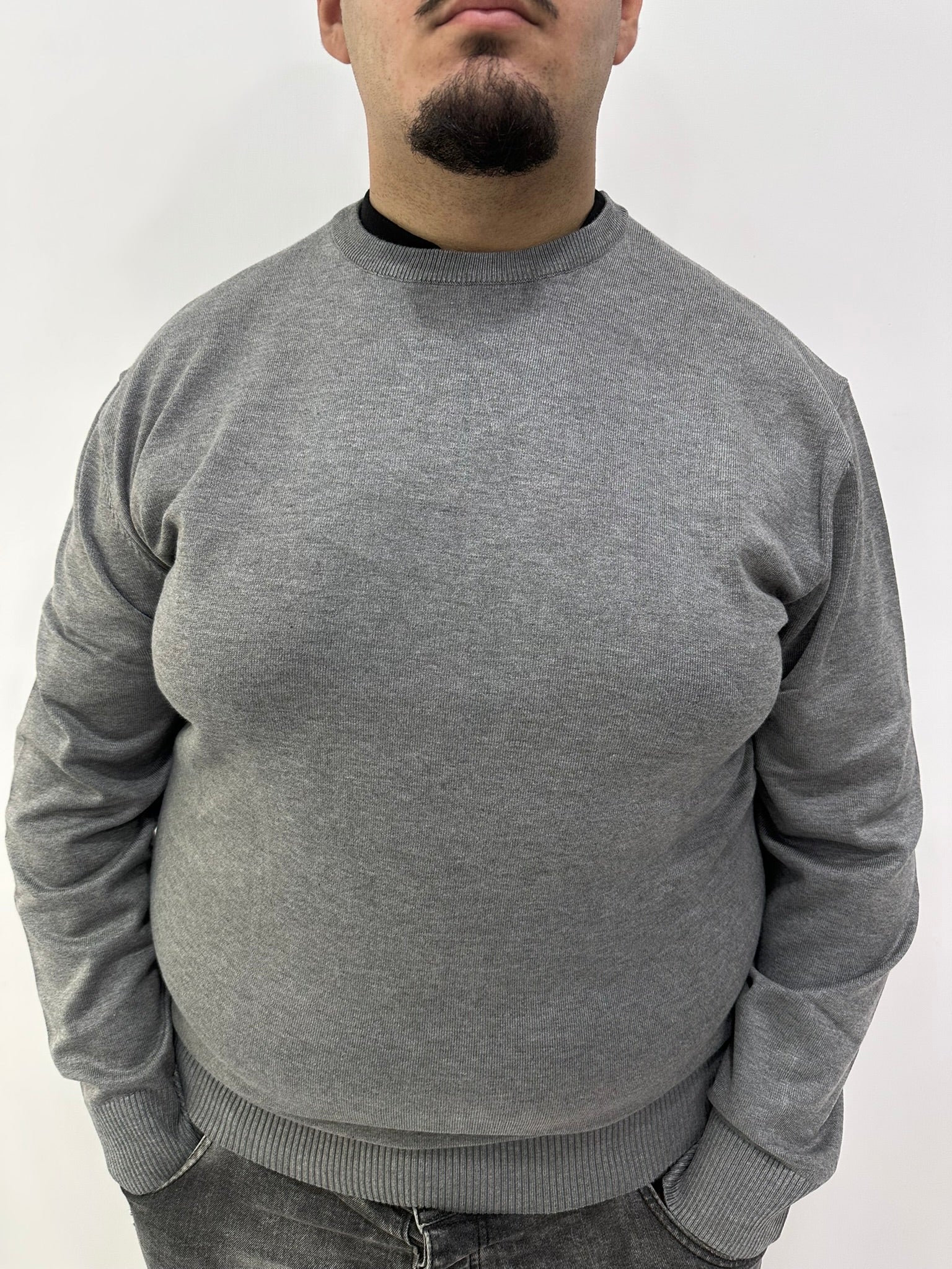 Maglione Giro Collo Tinta Unita