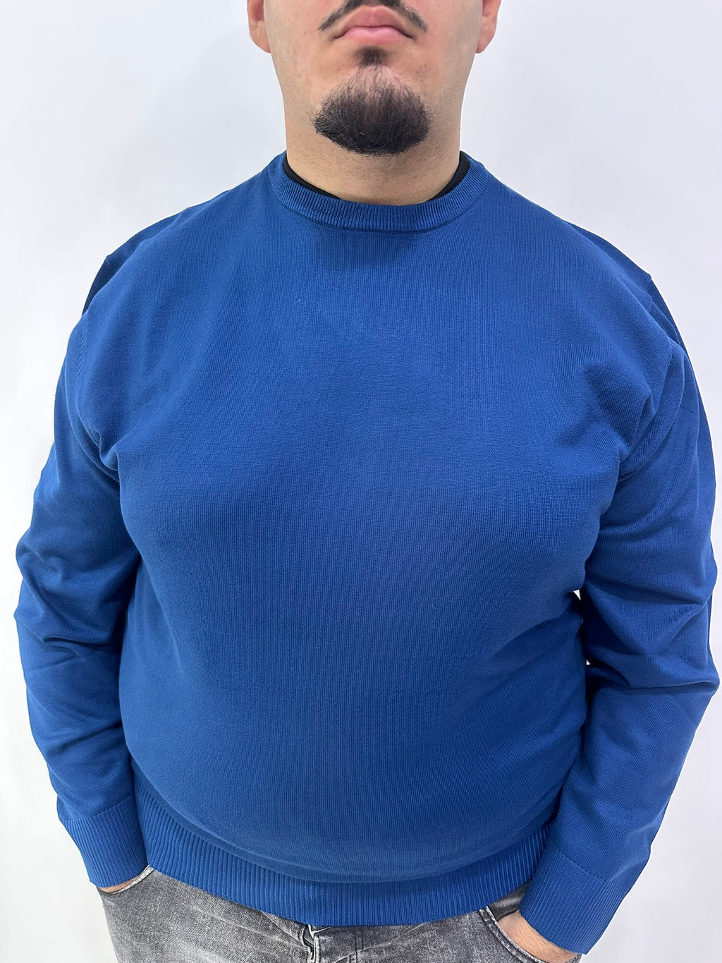 Maglione Giro Collo Tinta Unita