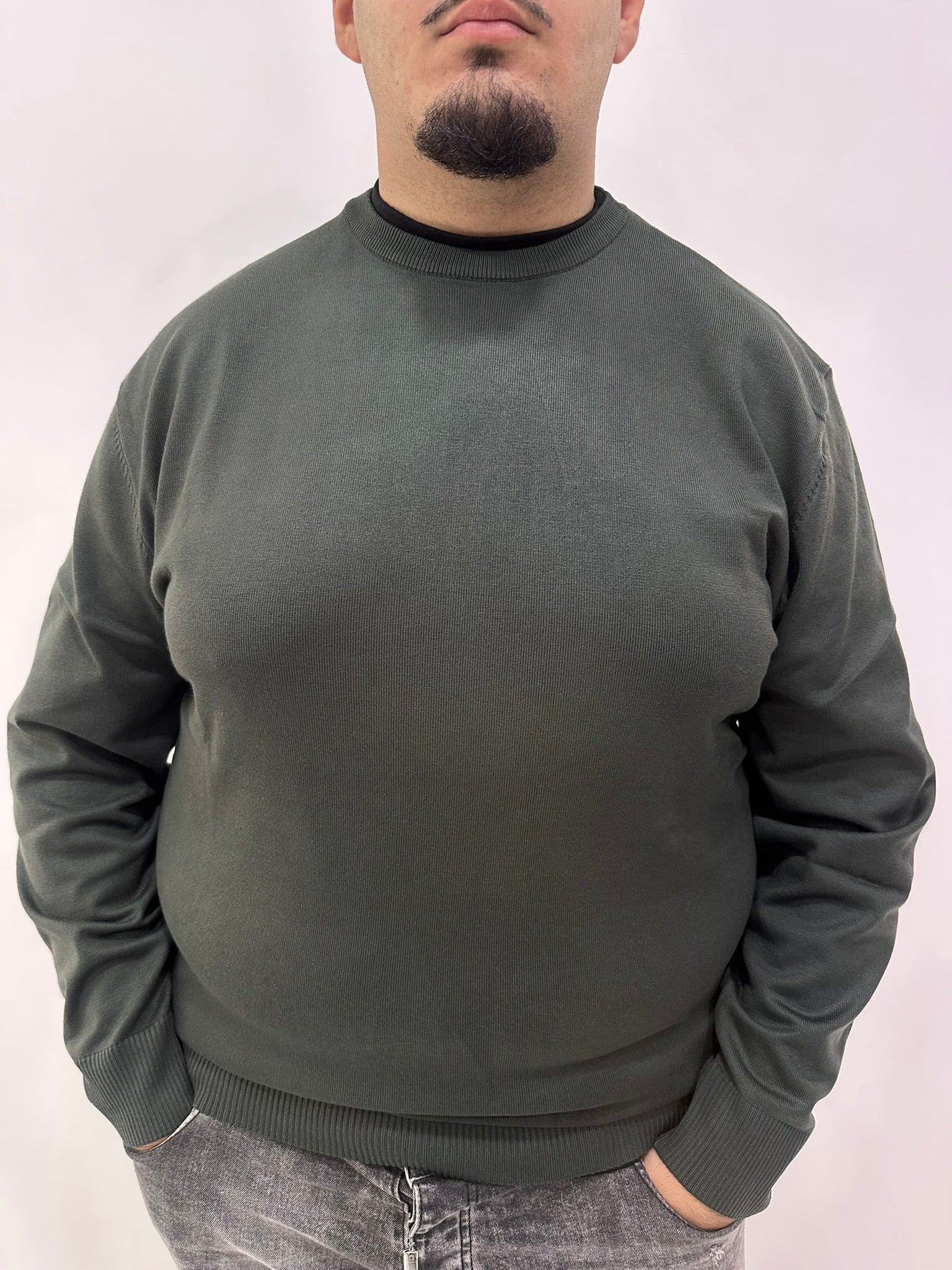 Maglione Giro Collo Tinta Unita