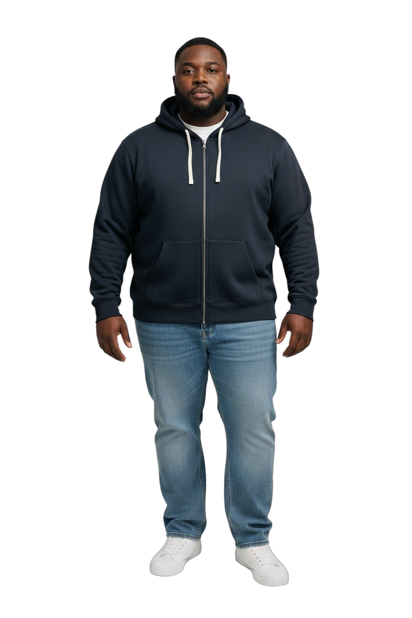 Felpa Zip e Cappuccio