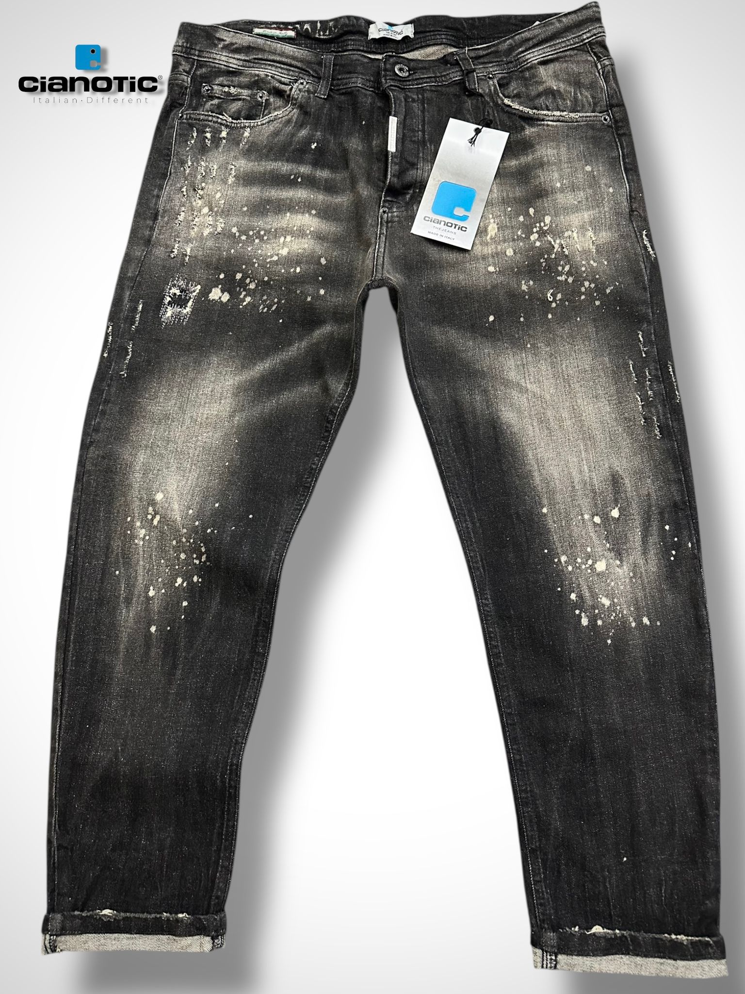 JEANS SABBIATO NERO