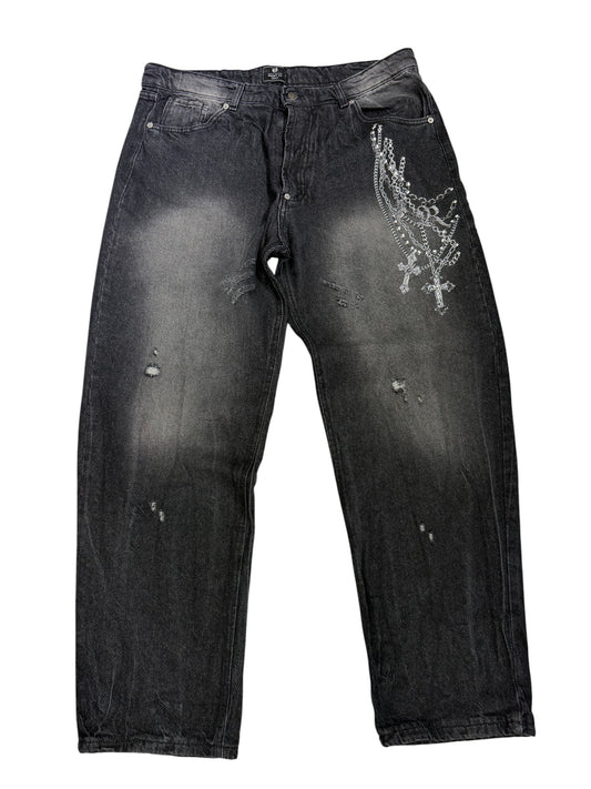 Jeans stampa Collana